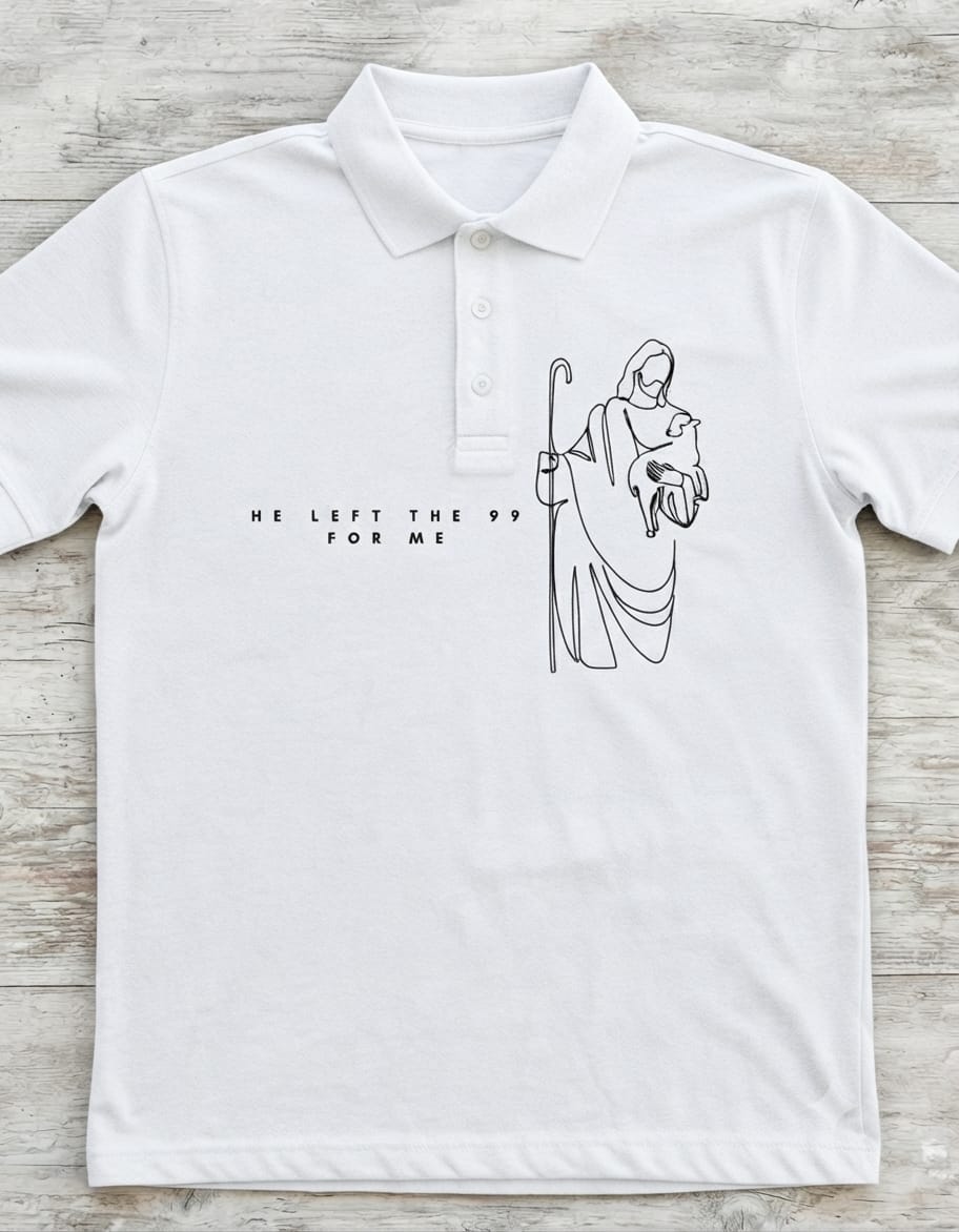 He Left the 99 For Me"  Pure Cotton Polo T-Shirt (240 GSM, Regular Fit)
