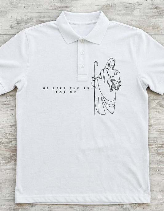 He Left the 99 For Me"  Pure Cotton Polo T-Shirt (240 GSM, Regular Fit)